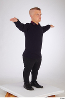  Jerome black jeans black oxford shoes blue sweatshirt casual dressed standing t poses whole body 0008.jpg